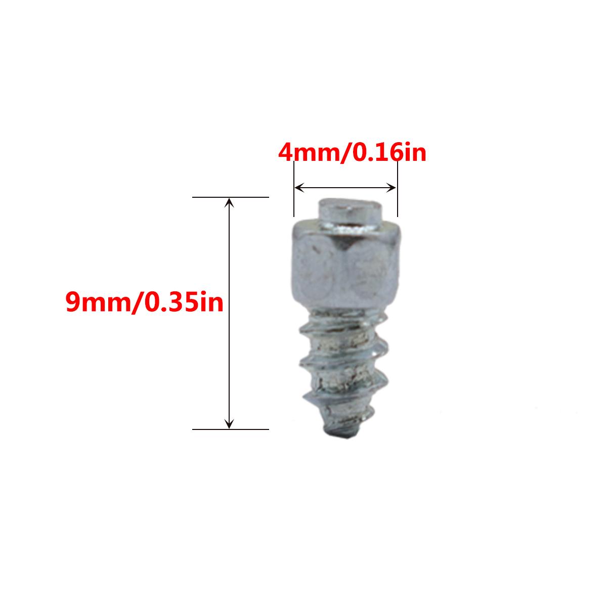

100 шт., шпильки для колес, шипы, зимние наконечники, винты, противоскользящие шипы для снега и льда, для автомобиля, мотоцикла, внедорожника, квадроцикла, ботинки для грузовиков 4x9/12 мм 4x9mm серебряный