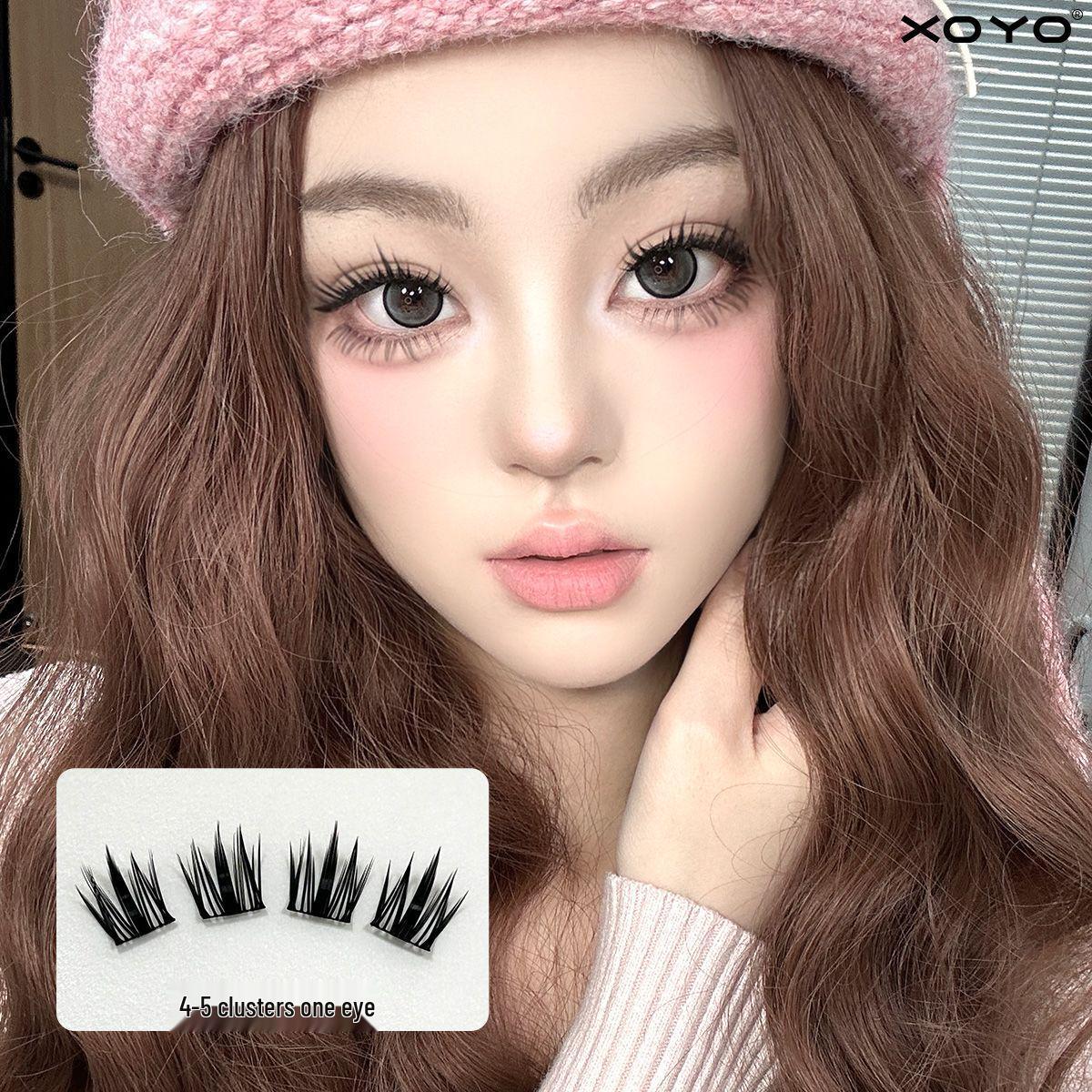 

XOYO Self-Adhesive Large Capacity Dense Cat Eyelashes – Natural, Photogenic, Curled, Beginner-Friendly Comic Barbie Style