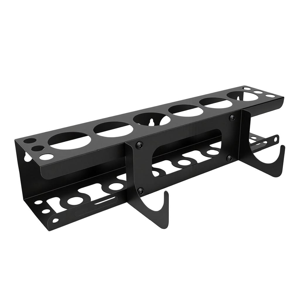 Metal Tubes Organizer Holder Wall Mounted Prebored Hole Rust Proof Silicone Sealant Gun Rack For Garage Workshop 6 Slots