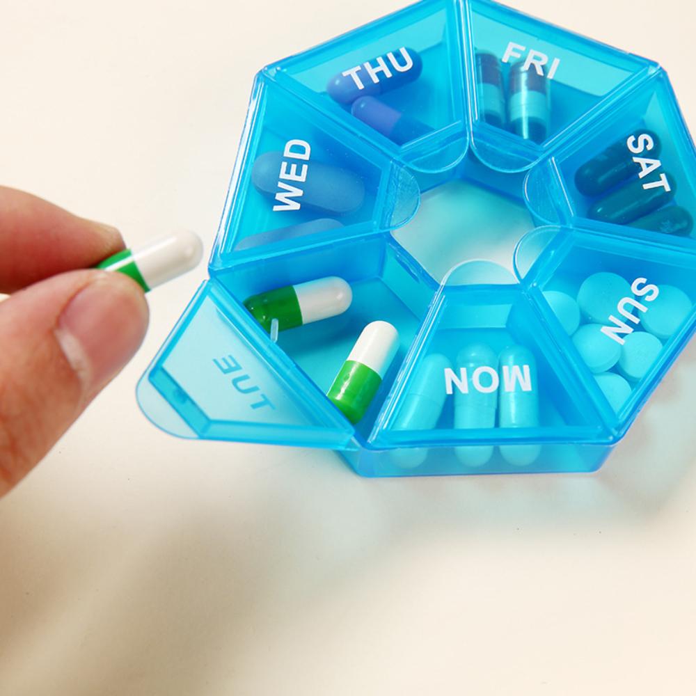 New Hot 7 Days 7 Grids Mini Premuim Portable Travel Vitamin Pill Box Cases Container Organizer Storage Tablets Medicine FishOils