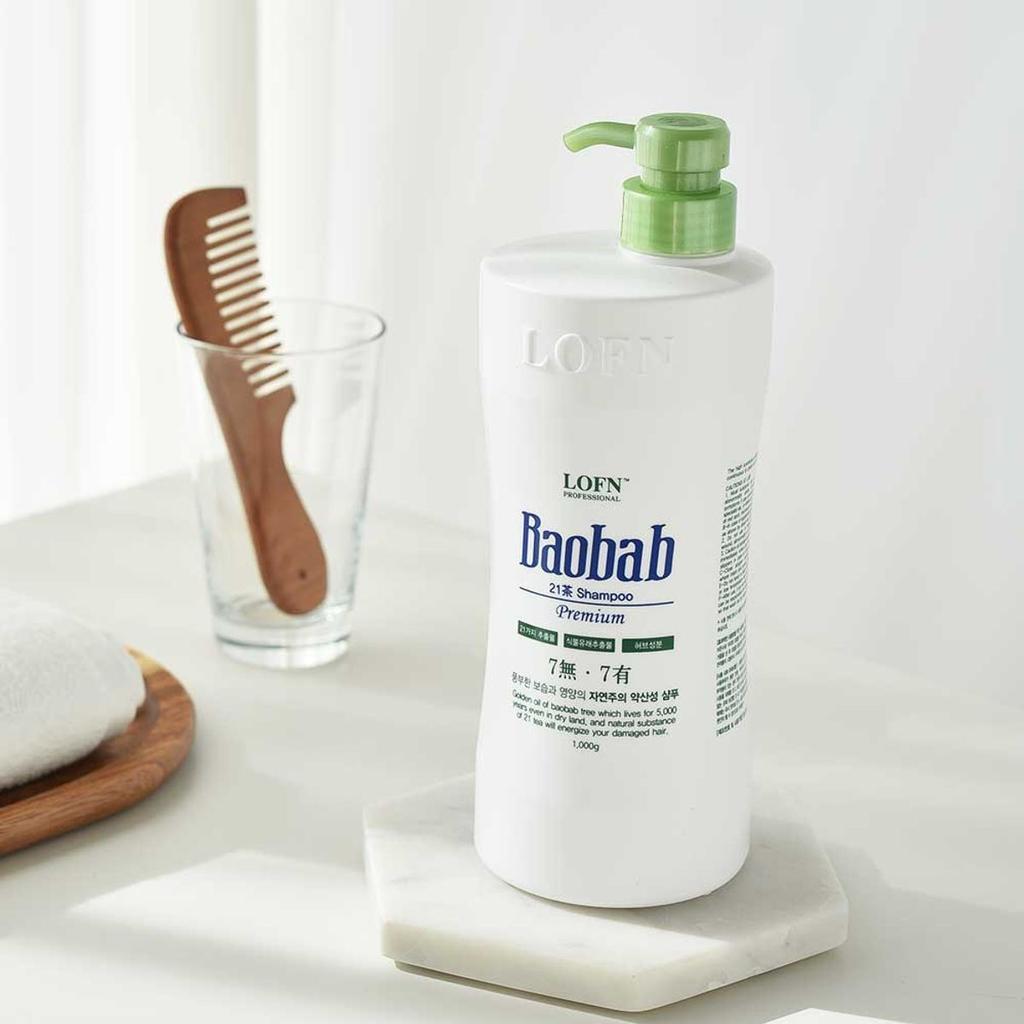 Baobab Premium 21st Dry Hair (Mildly Acidic) Shampoo 1000g 2 packs