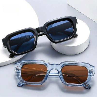 Vintage Dikdörtgen Çerçeve Güneş Gözlüğü Moda Retro Güneş Gözlükleri Lüks Marka Tasarım UV400 Gölge Gözlük Kadın Gözlükleri