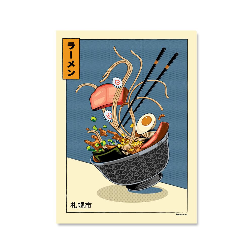 Japanische Ramen- und Takoyaki-Poster, Lebensmittel-HD-Druck, Leinwandmalerei, Küchenwandkunst, Bilder, Geschenk für Zuhause, Restaurant-Dekor