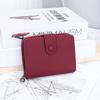Genuine Leather Mini Wallet - Snap Button & Zipper Bifold Card Wallets, Compact Slim Purse with Multi-Card Slots for Women