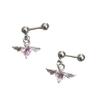 Hypoallergenic Stainless Steel Heart Angel Wing Earrings Comfort Fit Ear Studs Everyday Jewelry Gift For Her