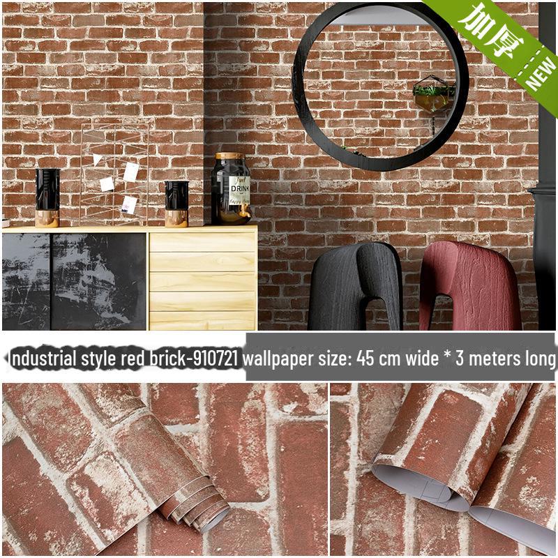 "3M Silná Samolepicí Vodotěsná PVC Tapeta Vzor Cihla": Retro design červených cihel pro restaurace a rekonstrukce"