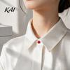 Cardigan Collar Clip 5PCS Pearl Buttons for Women, Clothing Invisible Anti-Exposure Safety Pins, No Anti Slip Scarf Buckle Damage Iron Brooch