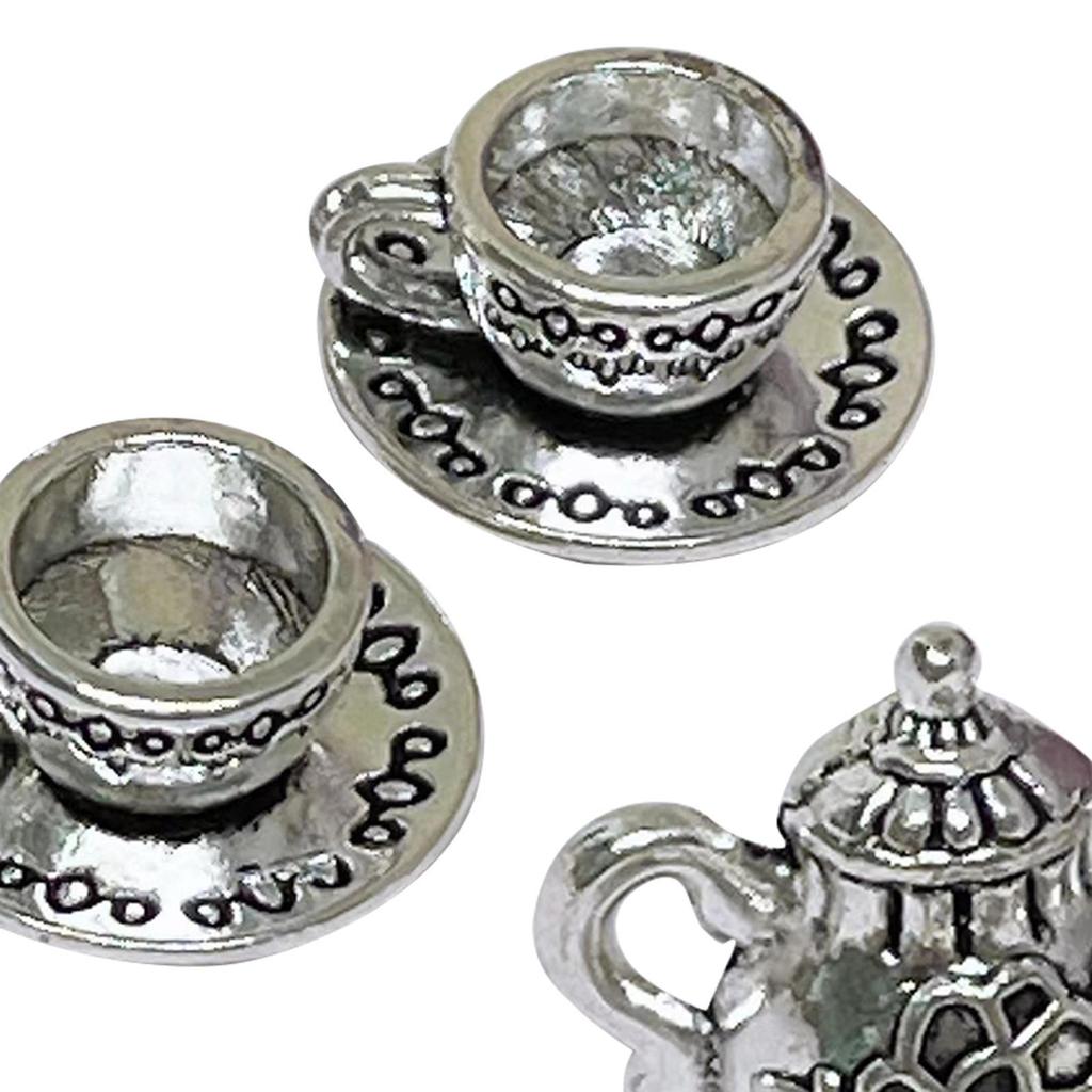 1/6 1/12 Dollhouse Mini Coffee Pot Cup Kitchen Appliance Scenes Miniature Teapot Model Simulation