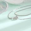 Zircon Guitar Double Necklace Personalized Sweet Cool Full Diamond Bass Pendant Collarbone Chain