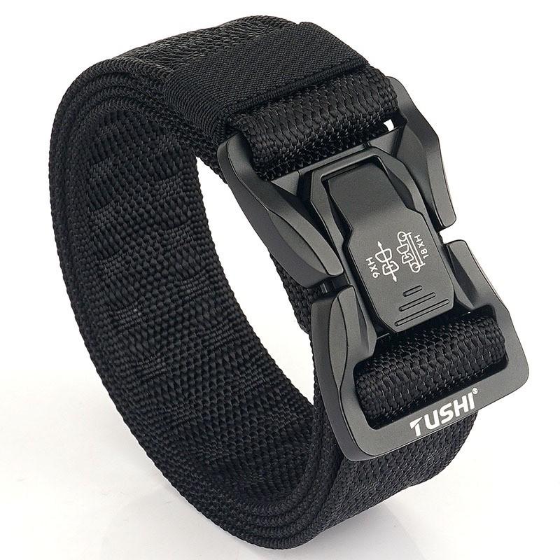 3.8cm Quick-release Buckle Outdoor Commuting Outer Belt Quick-drying Pure Nylon Training 125cm чёрный