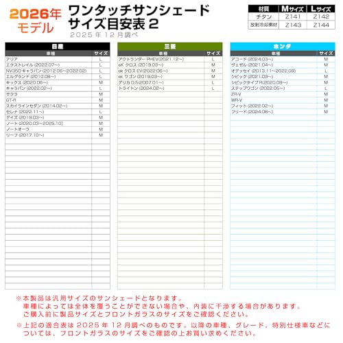 SEIWA Sunshade - Strongest Heat-Insulating, Radicool Fabric for Cars - Front Windshield One-Touch Sunshade, Large Size (Fits Windshield W1450mm x H850