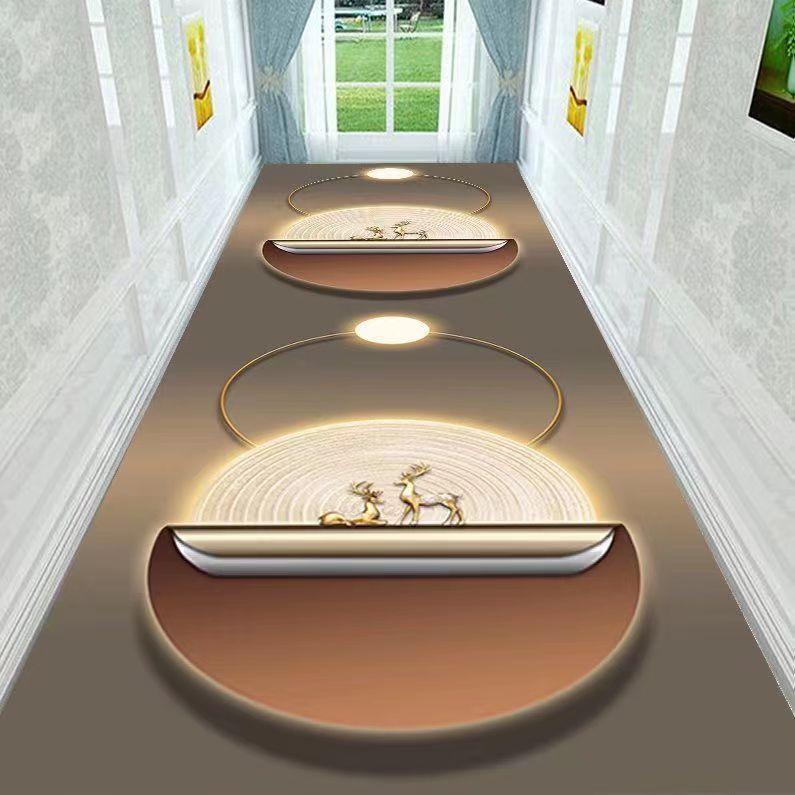 Tappeto Geometrico per Soggiorno Tappeto Lungo per Corridoio Ingresso Velluto Cristallo Antiscivolo Zerbino da Interno Balcone Camera da Letto Cucina Tappeto ad Area
