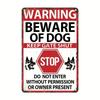 1pc Vintage Metal Tin Sign "Beware of Dog - Keep Gate Shut" - Durable Safety Warning Decor for Home & Outdoor Use