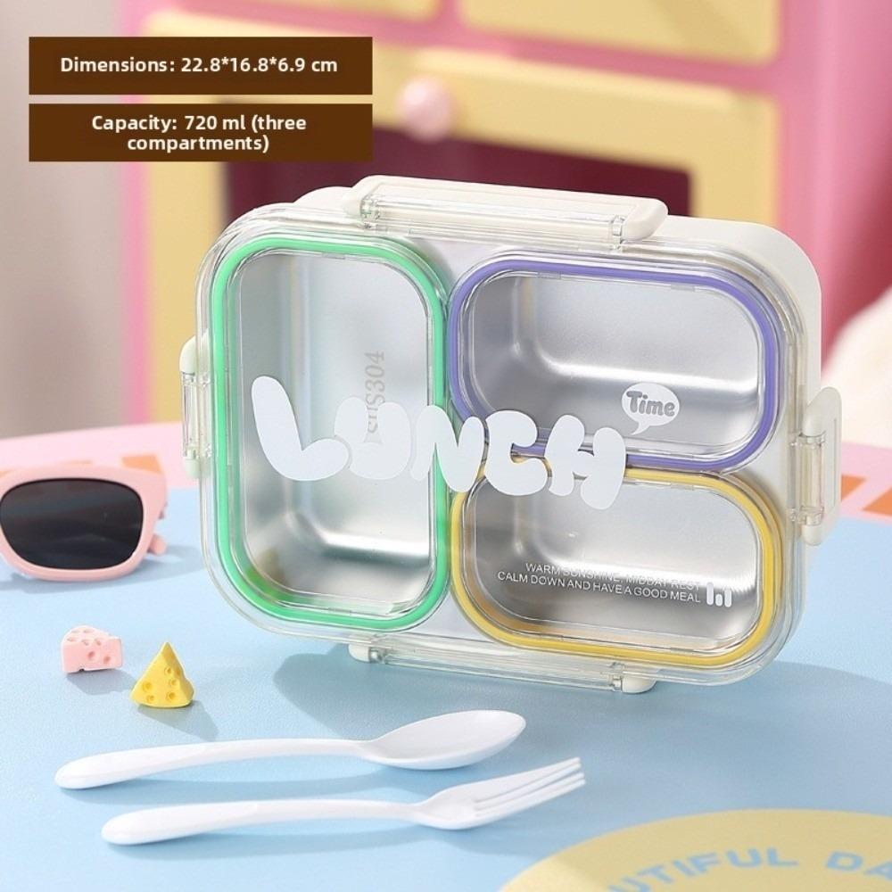 Divided Lunch Box Food Grade Leakproof Storage Box Portable Camping Food Container Student Worker