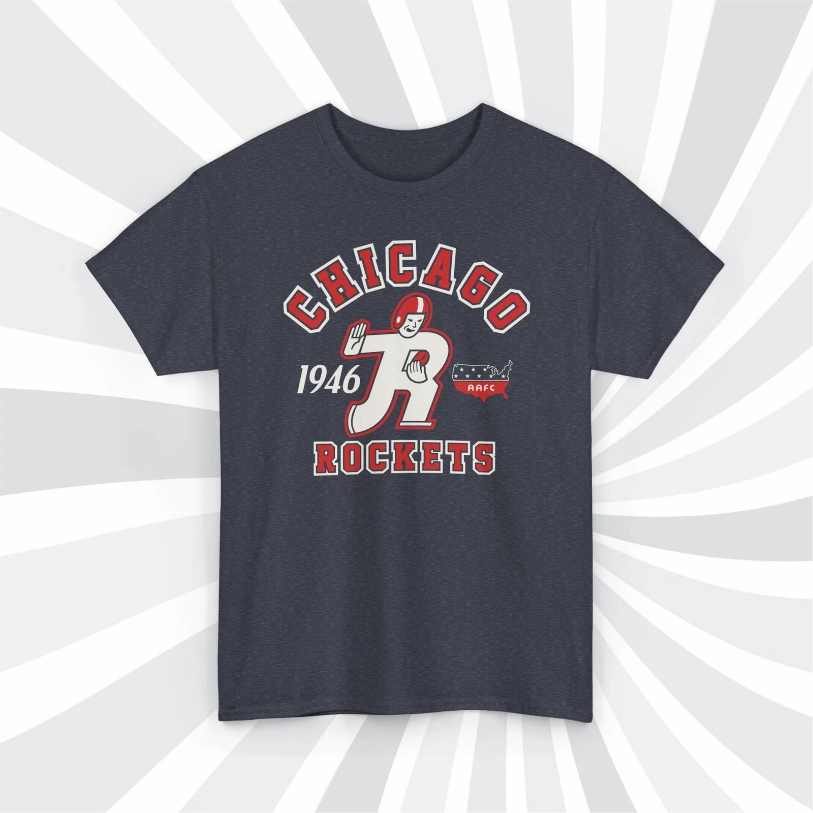 Chicago Rockets 1946 AAFC Vintage Football Navy Heather T shirt - Bears L