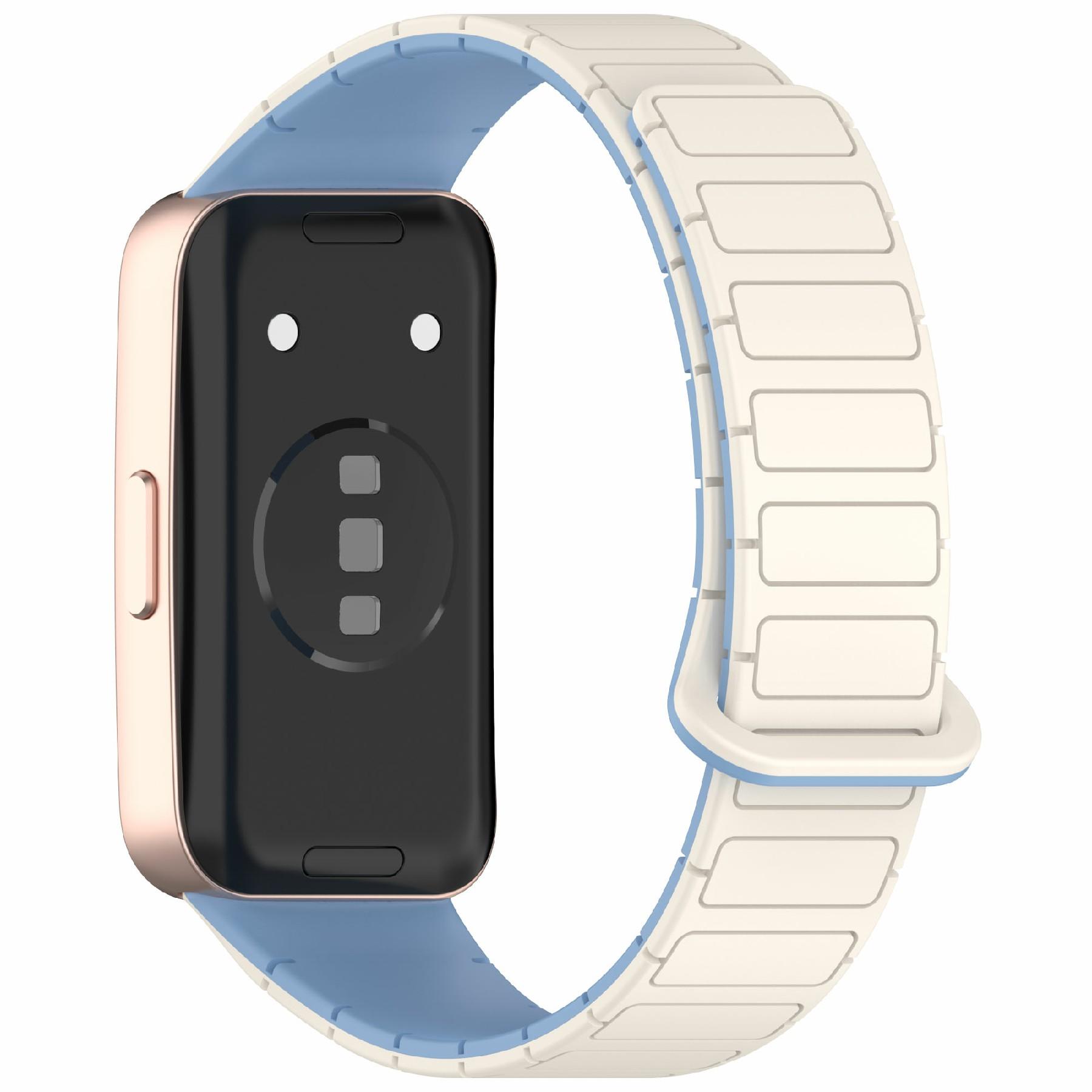 

Silicone Watch Band For Huawei Band 10/9/8 Magnetic Dual Color Replacement Strap E