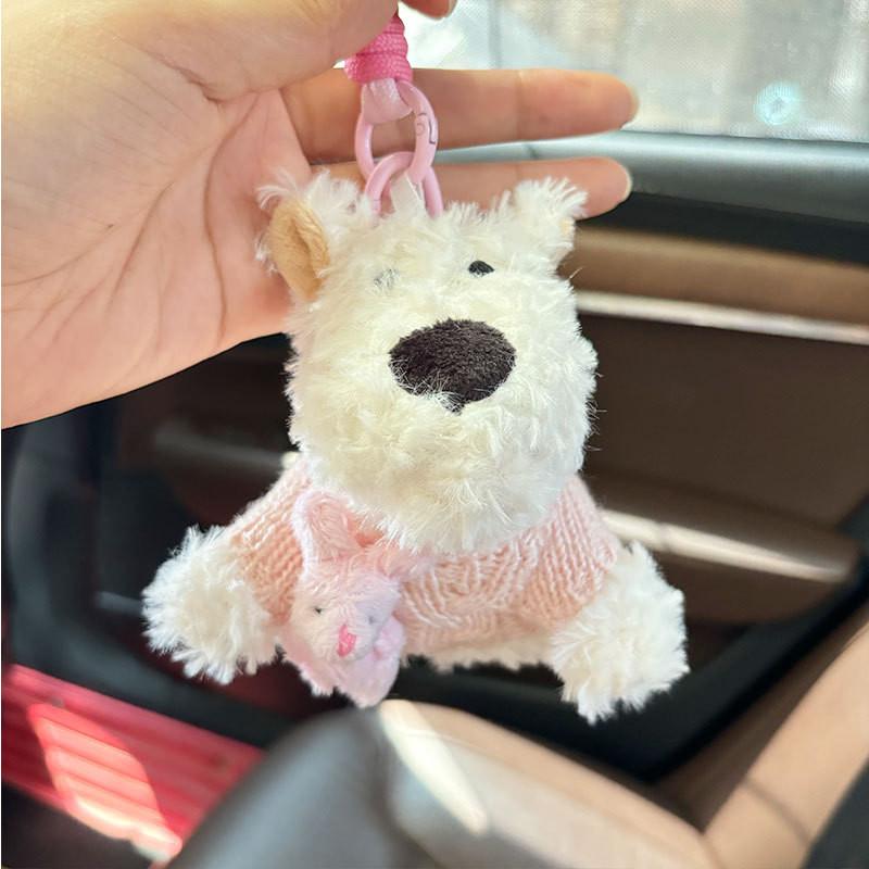 Adorable Diy Plush West Highland Terrier Doll Cute Keychain Gift For All Ages