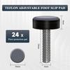 A25F-24Pcs Furniture Gliders Screws On Foot Pad With 6Mm Thread For Legs Smooth Gliding And Floor Protections Gliders