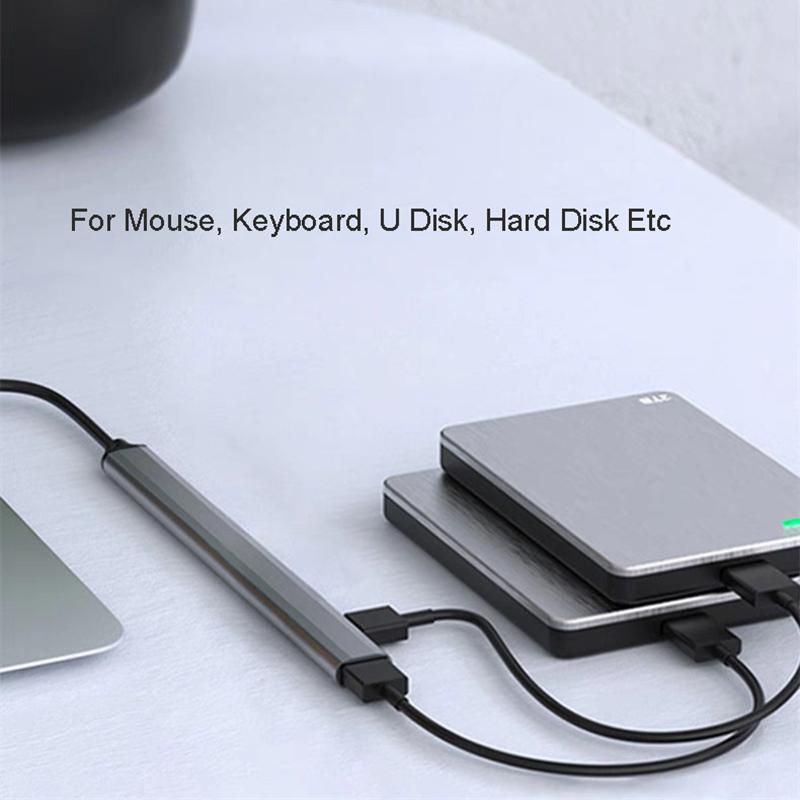 7 Ports USB 3.0 HUB Type C Extender USB Cable Splitter for Tablet Keyboard Mouse USB Disk Aluminum Phone USB Extend Adapter