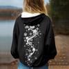 Women's Fashion Sweatshirt Printed Casual Hooded Sweatshirt With Pockets