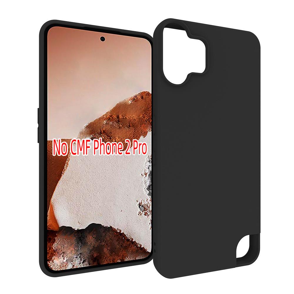 For Nothing CMF Phone 2 Pro TPU Case WANLONFENG MS Series Matte Back Cover with Tempered Glass (Big Hole Lens)