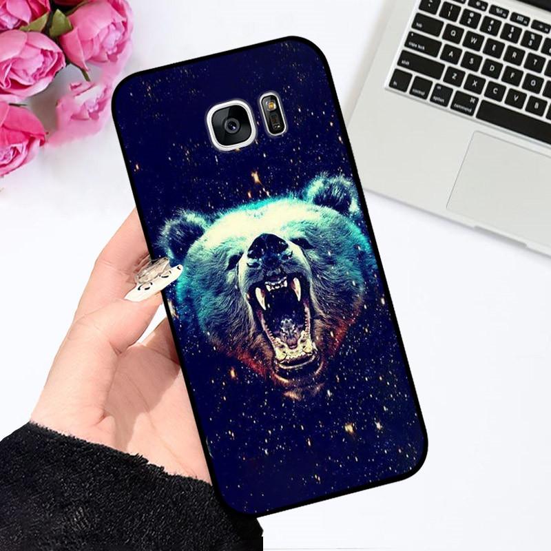 For Samsung Galaxy S7 Edge Silicone Case Astronaut Cute Soft TPU Phone Cover For Samsung Galaxy S6 S7 S 7 Edge Back Cover Bumper