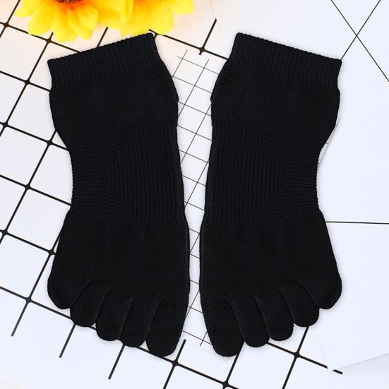 1 Pair Cotton Five Finger Short Socks Women Girl Breathable Sweat-Absorbent Split Toe Socks Casual Pilates Yoga Gym Fitness Sports Socks