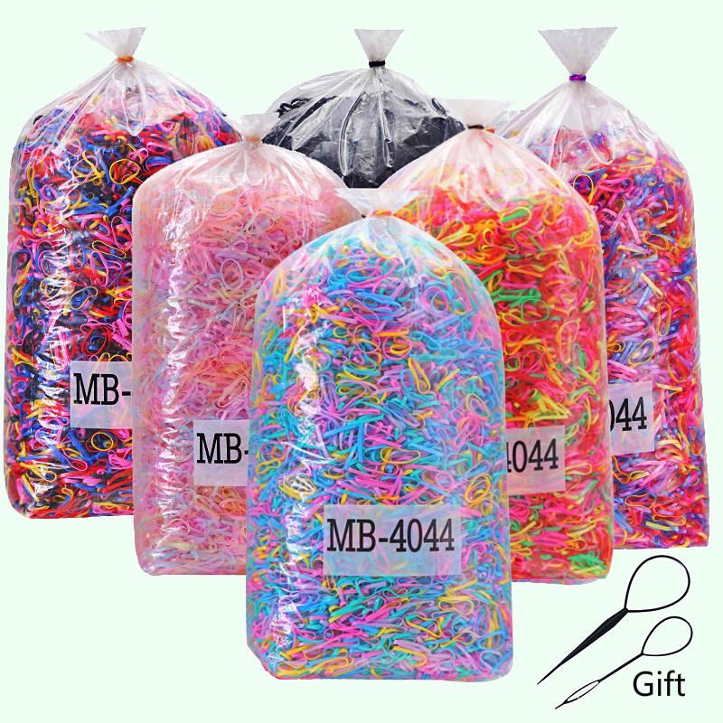 Disposable Rope Cheap 1000 Pcs/Set Girls Disposable Elastic Rubber Hair Rope Kids ...