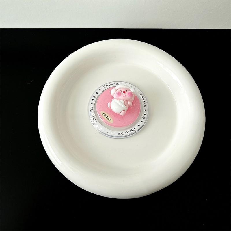 Cartoon Cute Little Raccoon Cat Magnetic Suction Phone Airbag Holder Back Sticker Extendable Fun Rotating Decompression Desktop