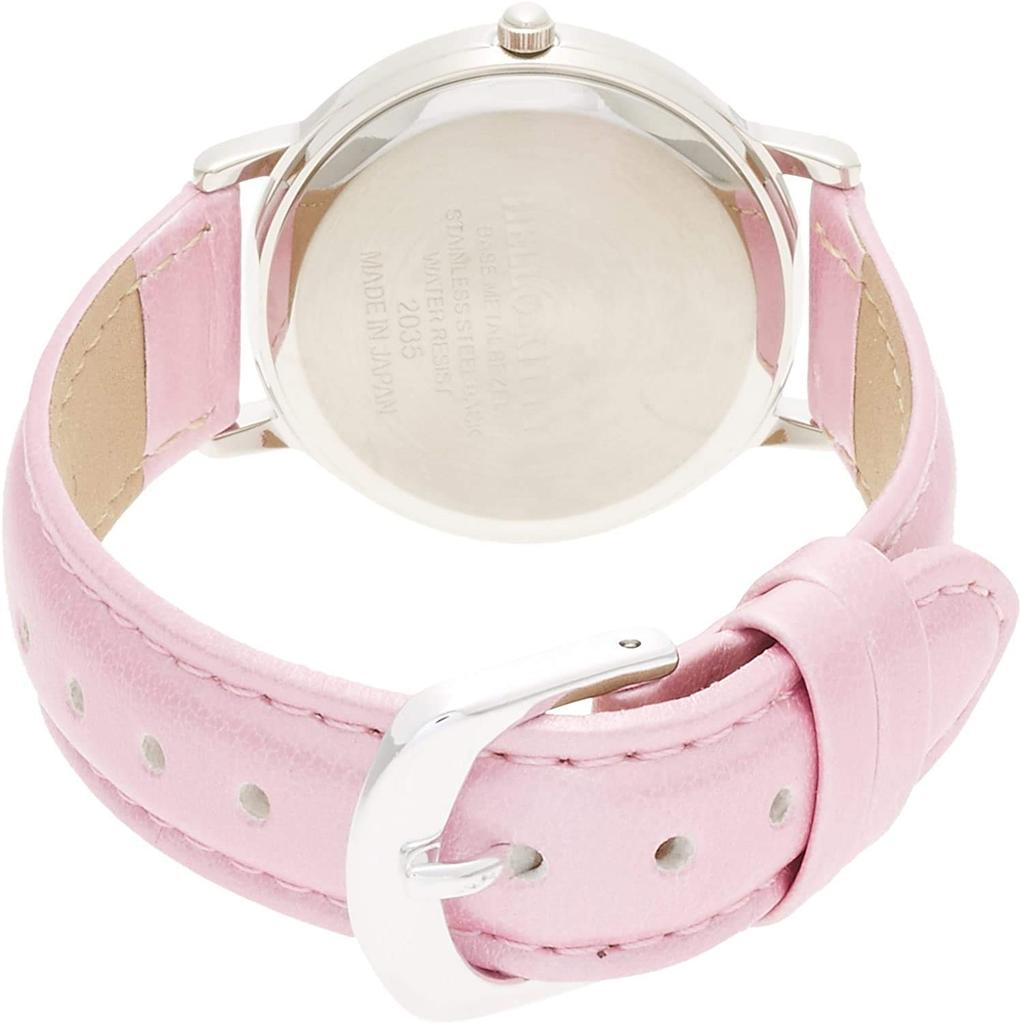 Citizen Pink Analog Hello Kitty Watch with Waterproof Leather Made In 0017N001 Q&Q Women's Strap, Japan,