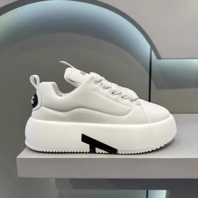 Men Chunky Sneaker Men Designer Board Shoes Fashion Casual Microfiber Leather Shoes for Men Upper Height Increased Platform Shoe