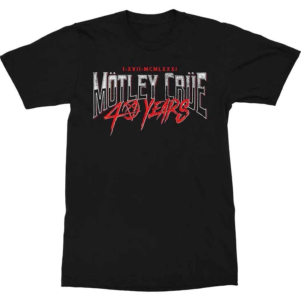 Motley Crue Unisex T-Shirt: 40 Years (Large) S