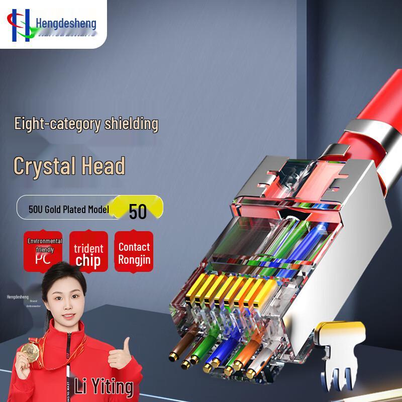 Hengdesheng CAT8 RJ45 Shielded Pass-Through Connectors