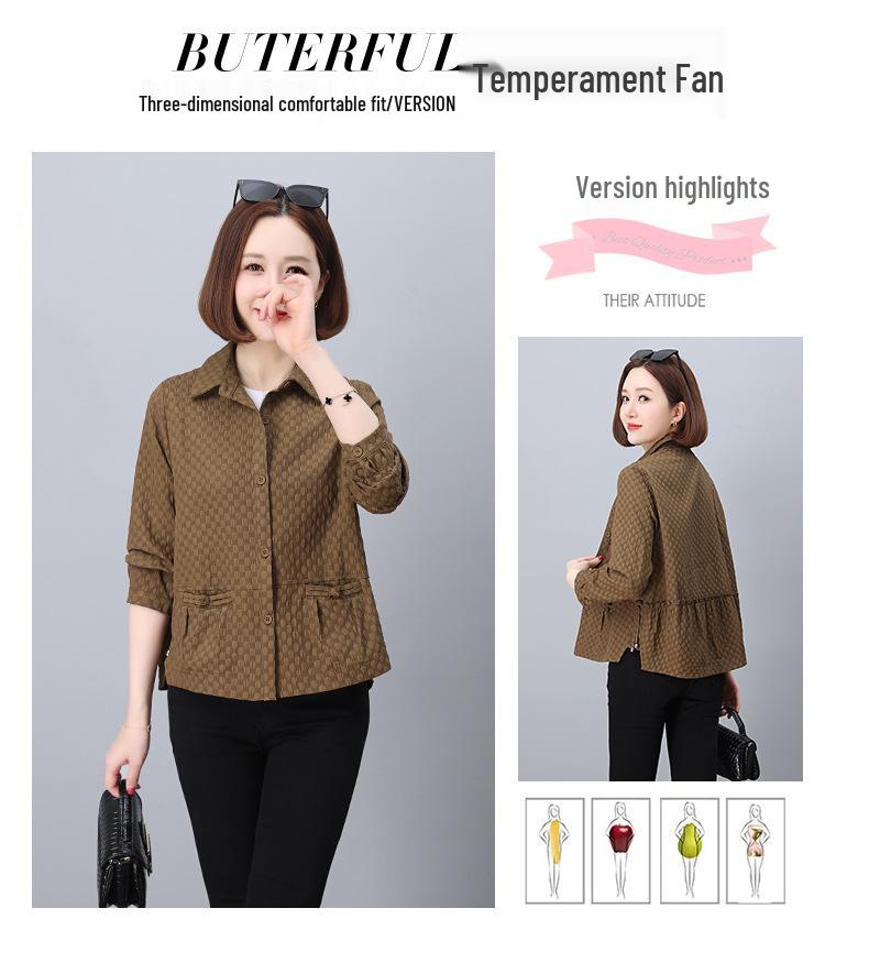 Damska koszula casual z długim rękawem na wiosnę i jesień 2024: Luźny krój, modna i elegancka bluzka petite