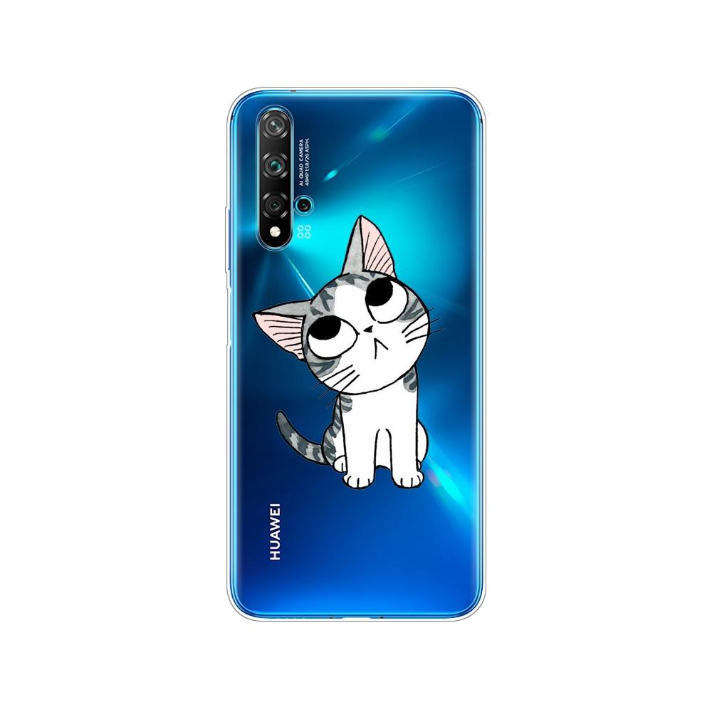 Dla Huawei Nova 5T Case miękka TPU tylna silikonowa obudowa telefonu dla Nova5T 5 T YAL-L21 6.26 ''fundas coque zderzak