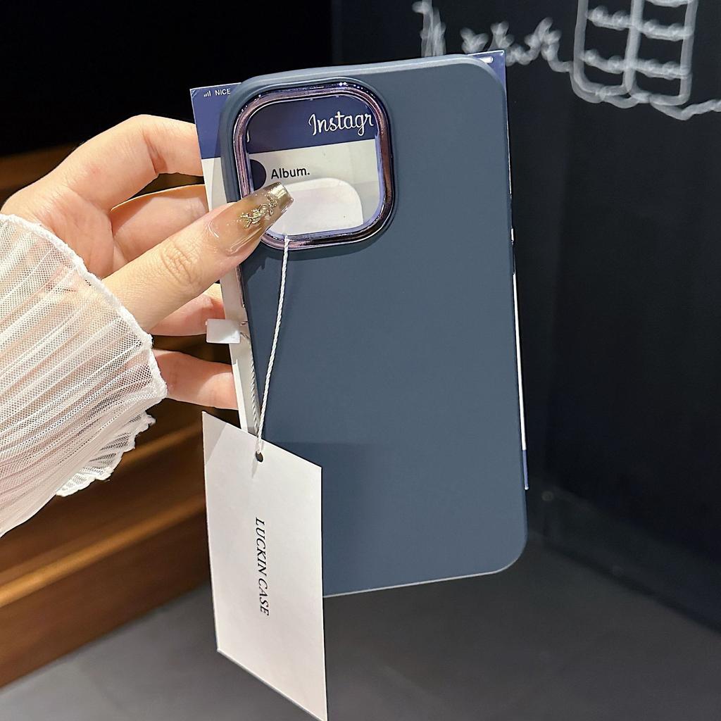 New Liquid Silicone Mobile Phone Case Electroplating Lens Apple 15PRO Creative Protective Case iPhone14PRO Suitable