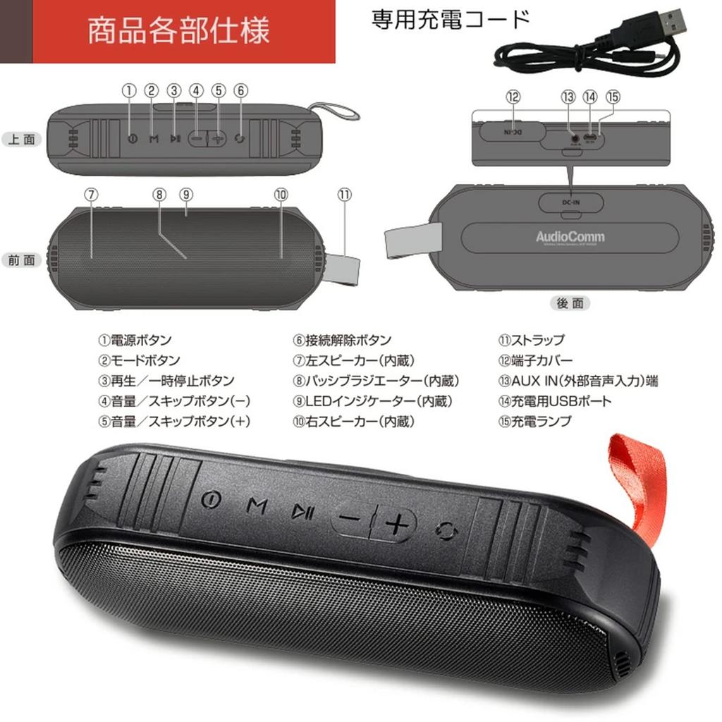 AudioComm Wireless Stereo Speaker ASP-W350N 03-2193