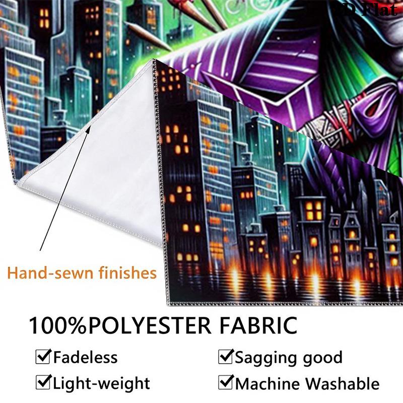 Clown joker Wall Tapestry Aesthetic Wall Hanging Printed Fabric Blanket Decorative Tapestries for Bedroom Living Room Home Decor