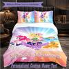 Personalized 3Pcs Bedding SetMy Little Pony Custom Text Duvet Cover Pillowcase Set Bedroom Gift