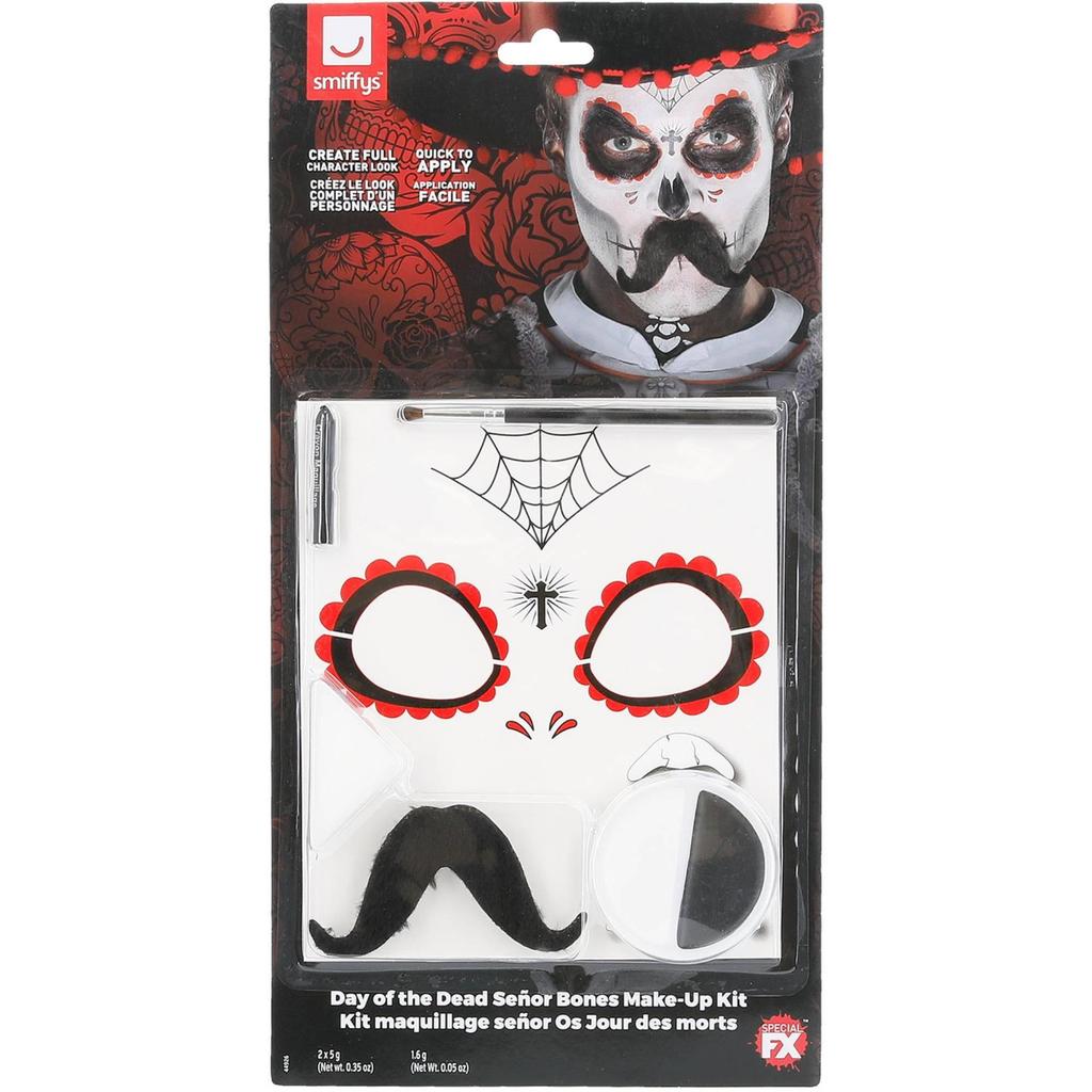 Smiffys Senor Bones Day Of The Dead Costume Make-Up Set