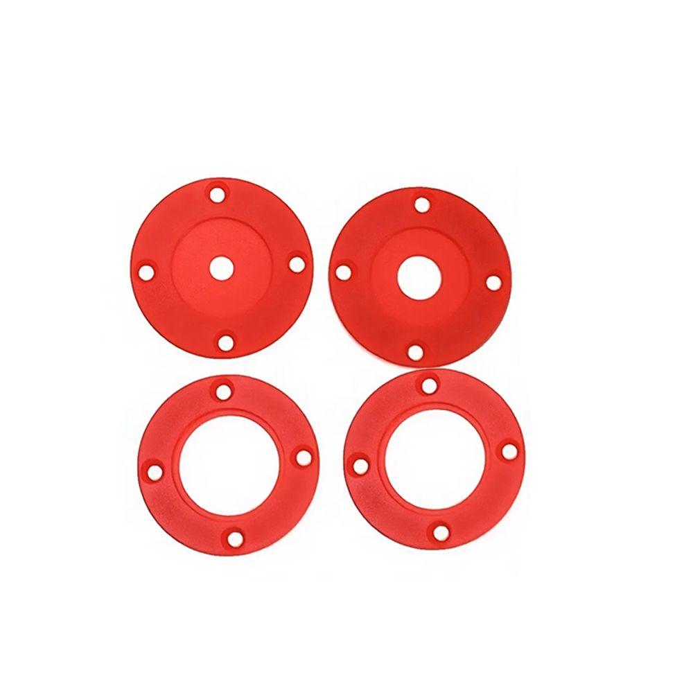 Red and Black Router Table Insert Plate Aluminum Alloy DIY Router Table Durable Flip Board Kit