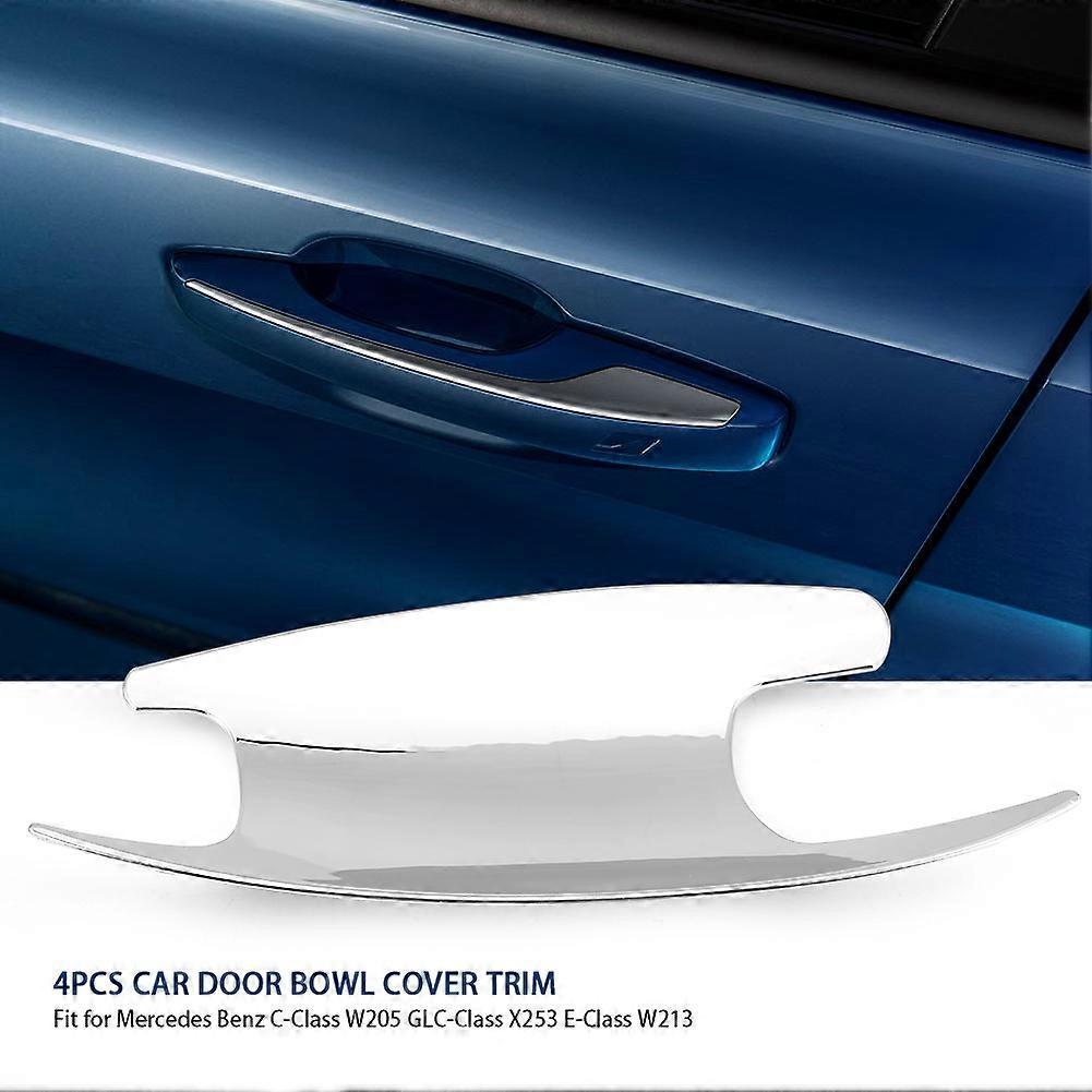4Pcs Car Door Bowl Cover Trim for Mercedes Benz C class W205 GLC class X253 E class W213