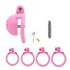 ABS Chastity Cage with 4 Rings Cock Cage Adult Sex Toy Penis Bondage Urethral Lock with Plug Male Cuckold Erotic Couple BDSM Toy