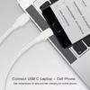 Cables USB-C vers USB-C 1M pour Samsung A56 A53 5G A52 4G-5G A33 5G A22 A04s A13 A12 - Blanc - Lot 2