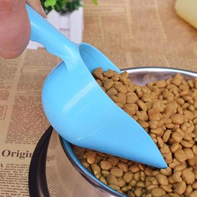 1 PIEZA Nuevo Multifunción Color Mascota Plástico Pala de Alimentación Comida para Gatos Perro Alimentador de Comida Gran Capacidad Accesorios para Mascotas Color Aleatorio