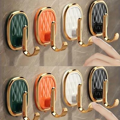 Heavy-Duty Adhesive Hooks - No Drilling Required, Damage-Free Wall Installation