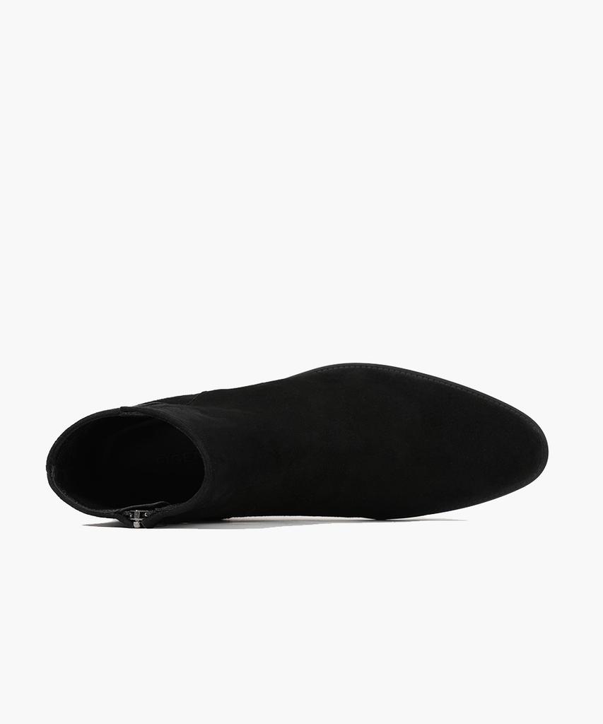 Firenze Atelier Hidden Zipper Detail Slim Toe Suede Zip-Up Boots 3343-Qs [Black]
