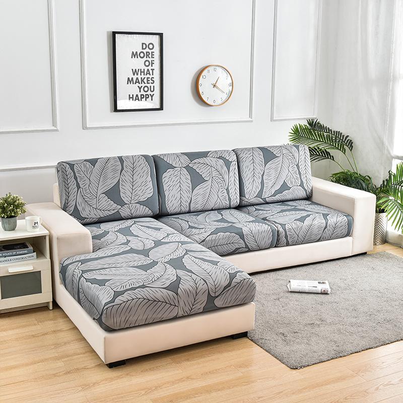 

1Pc Elastic Printed Sofa Cover, Half-Wrapped, Non-Slip, Season/Cat/Dust Resistant, Washable & Durable. For Home Sofa. Plus M (2-Seater)