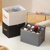 [Foldable Shoe Organizer] 1pc Foldable Shoe Organizer with Lid - Dustproof Oxford Fabric Storage Box for Shoes, Clothes & Accessories