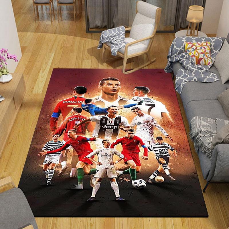 1Pc Football Legends Action Rug, Office Carpet Indoor Outdoor Doormat, Non-Slip Soft, Living Room, Christmas Halloween Gift. M928320